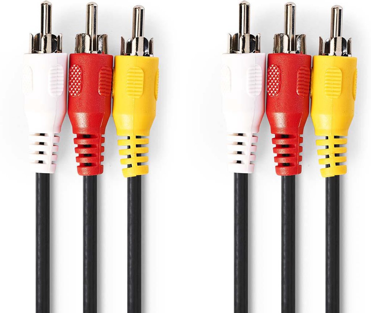 Composite Video Cable | 3x RCA Male - 3x RCA Male | 1.0 m | Black